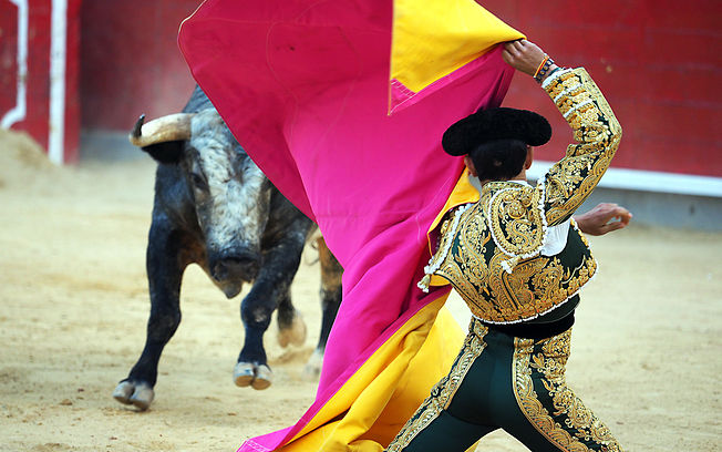 Suerte taurina del torero albaceteño Sergio Serrano. Foto: @La Cerca